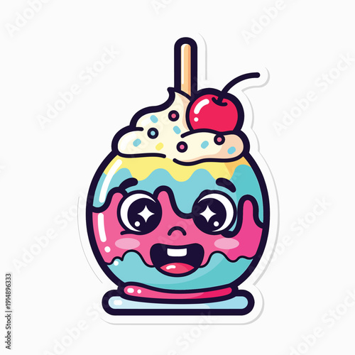 Colorful Cartoon Milkshake