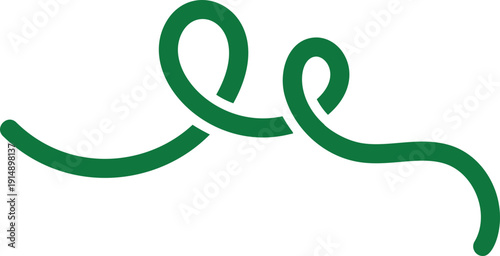 Abstract line shape. Doodle wavy graphic element. Fluid curved pink spiral and ribbon. Modern squiggle for groovy poster and banner design.