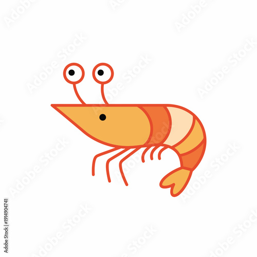 Cartoon Shrimp Icon