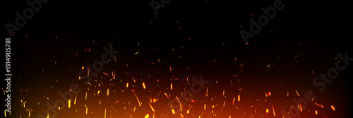 A vibrant display of sparks flying against a dark background
