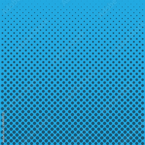 Azure Gradient Pop-Art Halftone Pattern