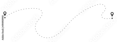 Journey plan infographic. Location pin destination.  Trip map. Vector