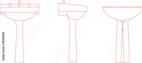  sketch illustration silhouette vector image icon logo symbol hand washing sink Sanitary ware set monobloc bathroom 
