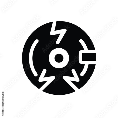 Metallic Barbell Icon in Chrome Monoline Style