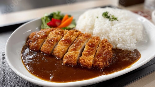 Japanese katsu curry rice