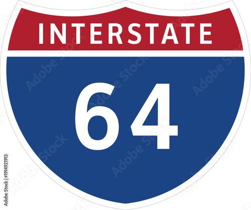 Quadro su tela I-64, Interstate 64 Highway System Design Sign