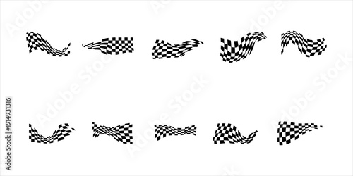 Flag Race Illustration