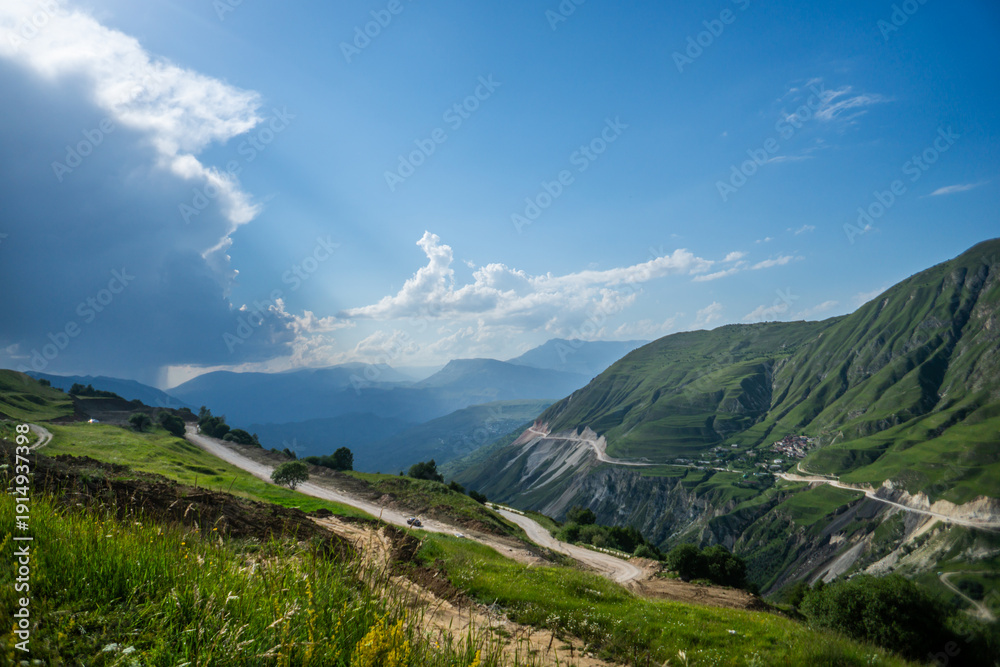 Fototapeta premium Mountain view from the top