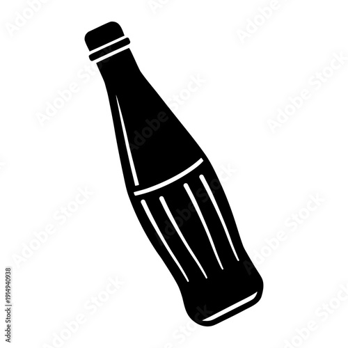 Clean Beverage Bottle Design with Floating Cap Concept.