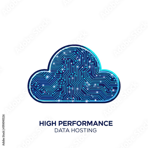 Cloud Computing High Performance Data Hosting Circuit Board.