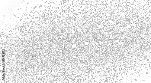 A black and white image with many small dots