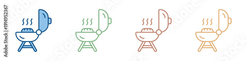 Barbeque Icon Set Multiple Style Collection 
