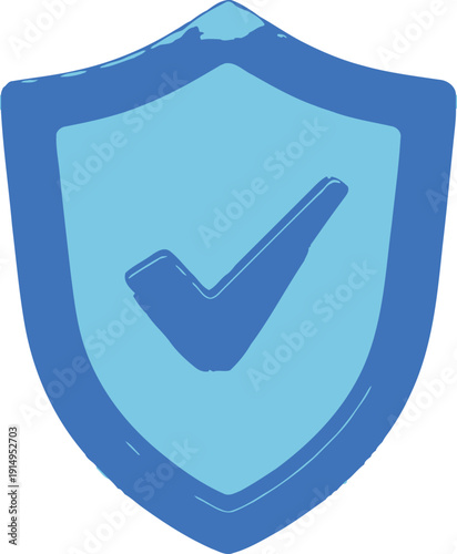 Blue Shield with Checkmark