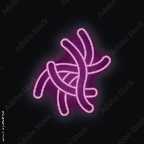 Purple neon light forming an intricate design, ideal as a background or to complement graphical compositions