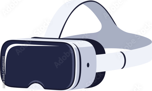 Modern virtual reality headset with sleek design and comfortable headband
