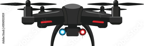 Modern quadcopter drone with advanced camera stabilization for aerial photography.