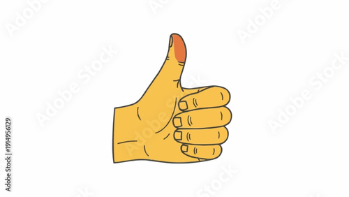 Hand giving thumbs up gesture.