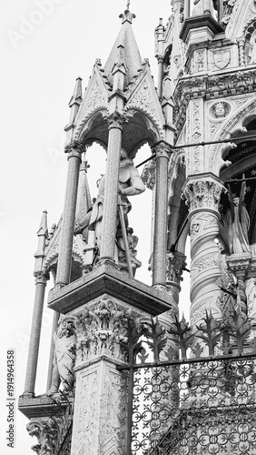 Monochrome Macro View Of Sculptural Elements At Brunswick Monument Geneva