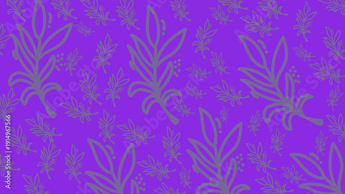 Abstract tropical flower seamless pattern with hand drawn leaves and floral elements, vibrant botanical texture ideal for wallpaper and fabric design.