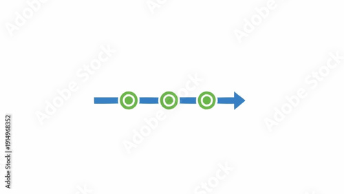 Green circles on blue line.