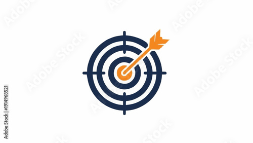 Bullseye Target with Arrow Hit.