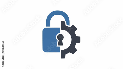 Padlock with gear mechanism security.