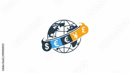 Global Currency Exchange Rate Symbol.