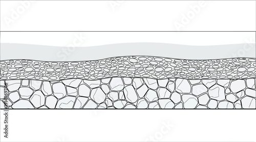 A black and white image of a cracked surface