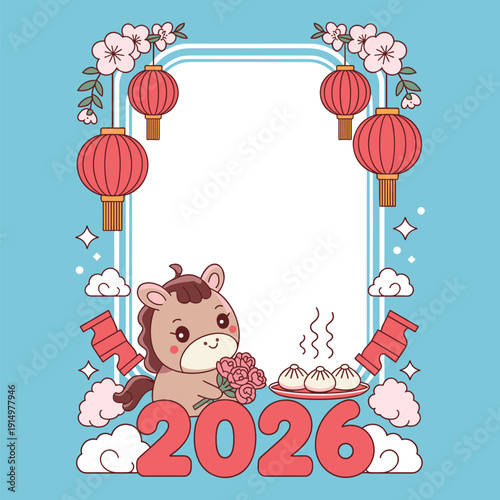 cute-horse-2026-chinese-new-year-frame