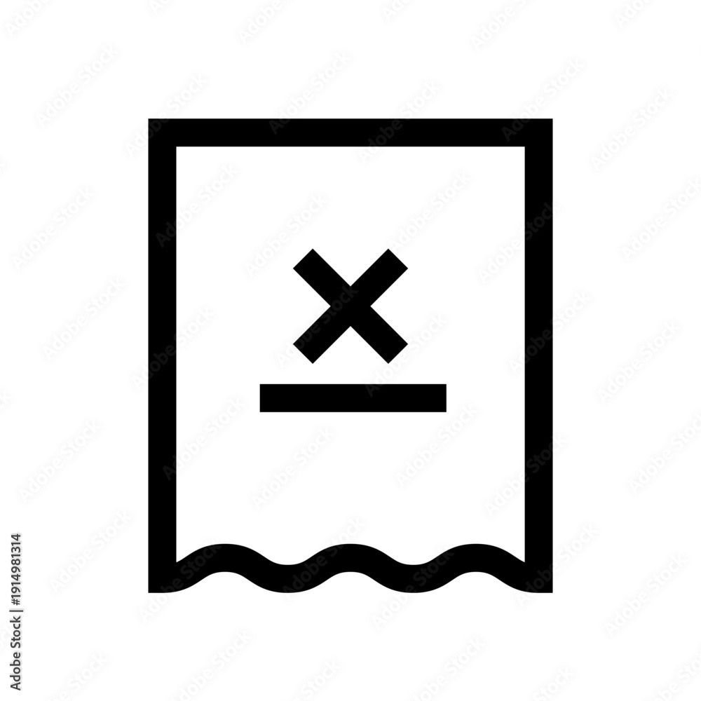 Obraz premium Failed Receipt Icon