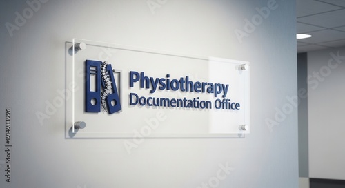 Signage Indicating Physiotherapy Documentation Office Located Inside Of The Building