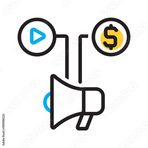 Vector multi color icon for Ad campaign
