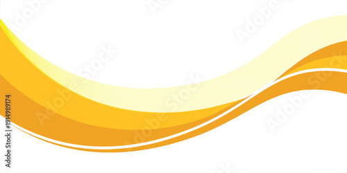 Yellow Wave Curve Abstract Background