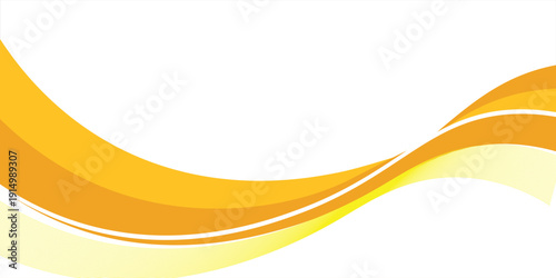 Yellow Wave Curve Abstract Background