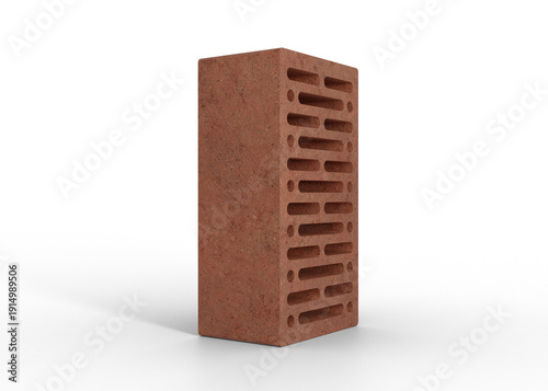 Wallpaper Mural Red Clay Brick with Holes Mockup Torontodigital.ca