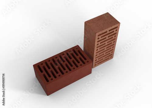 Hollow Brick Block Mockup