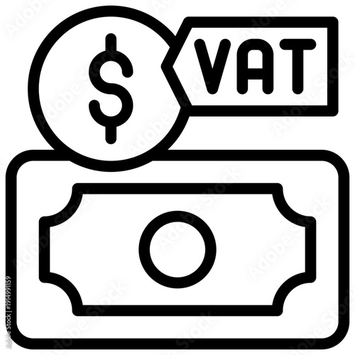 money paid payment business fee simple line icon