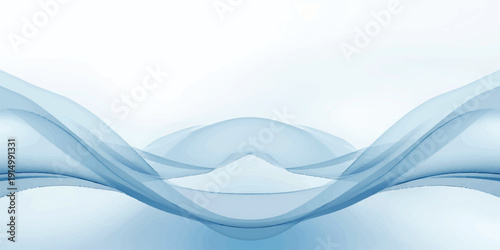 Abstract blue wave vector design featuring fluid curves and motion patterns for a professional business backdrop or ocean flow wallpaper illustration