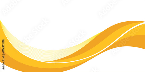 Yellow Wave Curve Abstract Background