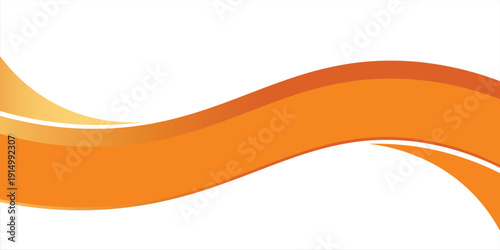Orange Wave Curve Abstract Background