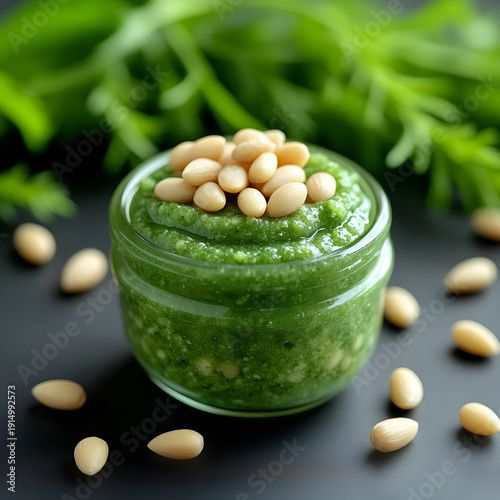 Fresh Homemade Pesto with Pine Nuts