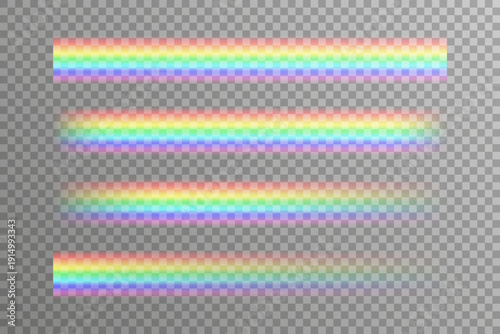 Rainbow stripes with various transparency effect. Vector