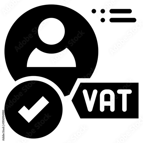 personal privacy check vat tax cost business solid glyph icon
