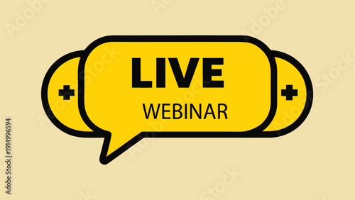 Live webinar and online video streaming icon set.eps
