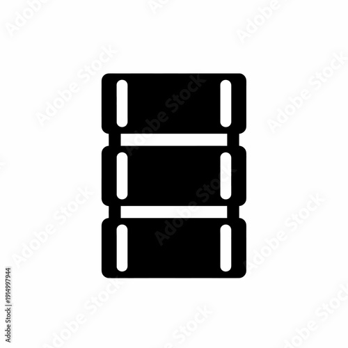 Stacked Barrels Icon Representing Storage and Industry
