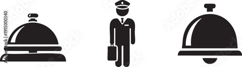 Concierge Bellboy Bell Hotel Service Hospitality Icons