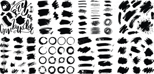 Abstract Brush Stroke and Ink Texture Mega Collection