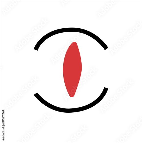 Abstract Circle Target Logo with Red Center Shape
