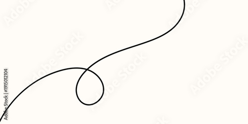 Line cable drawing for squiggle curve long and abstract tangle thin Wavy curvy thread for black pattern line and squiggly wire doodle Line design divider for squiggle horizontal cable and curve