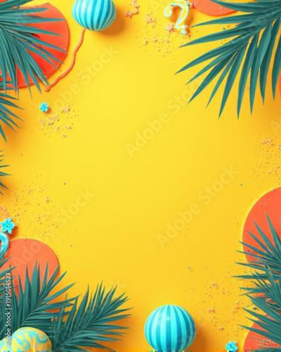 summer-themed social media background, tropical summer digital template, colorful party post design, vacation vibes social media graphic, sunny season digital backdrop, festive summer 